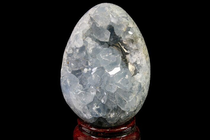 Crystal Filled Celestine (Celestite) Egg Geode - Madagascar #161207